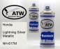 Preview: Honda, Lightning Silver Metallic, NH-617M: 400ml Sprühdose + 400ml Klarlack - Set, von ATW Autoteile West.
